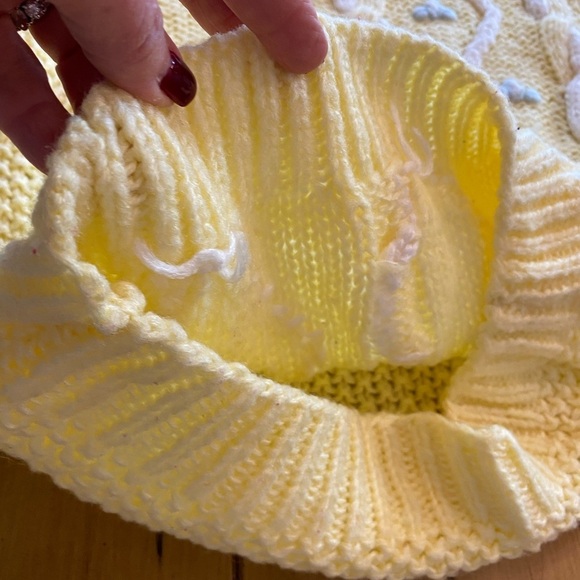 Women’s Hand Knitted Acrylic Sweater Feminine Pastel Vintage S-M Evian II - Picture 10 of 16